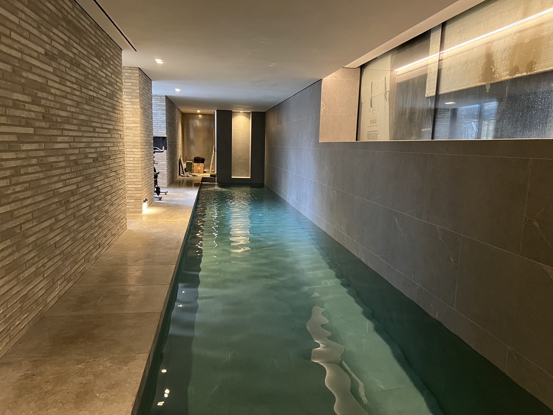 Finished Hampstead pool and spa area