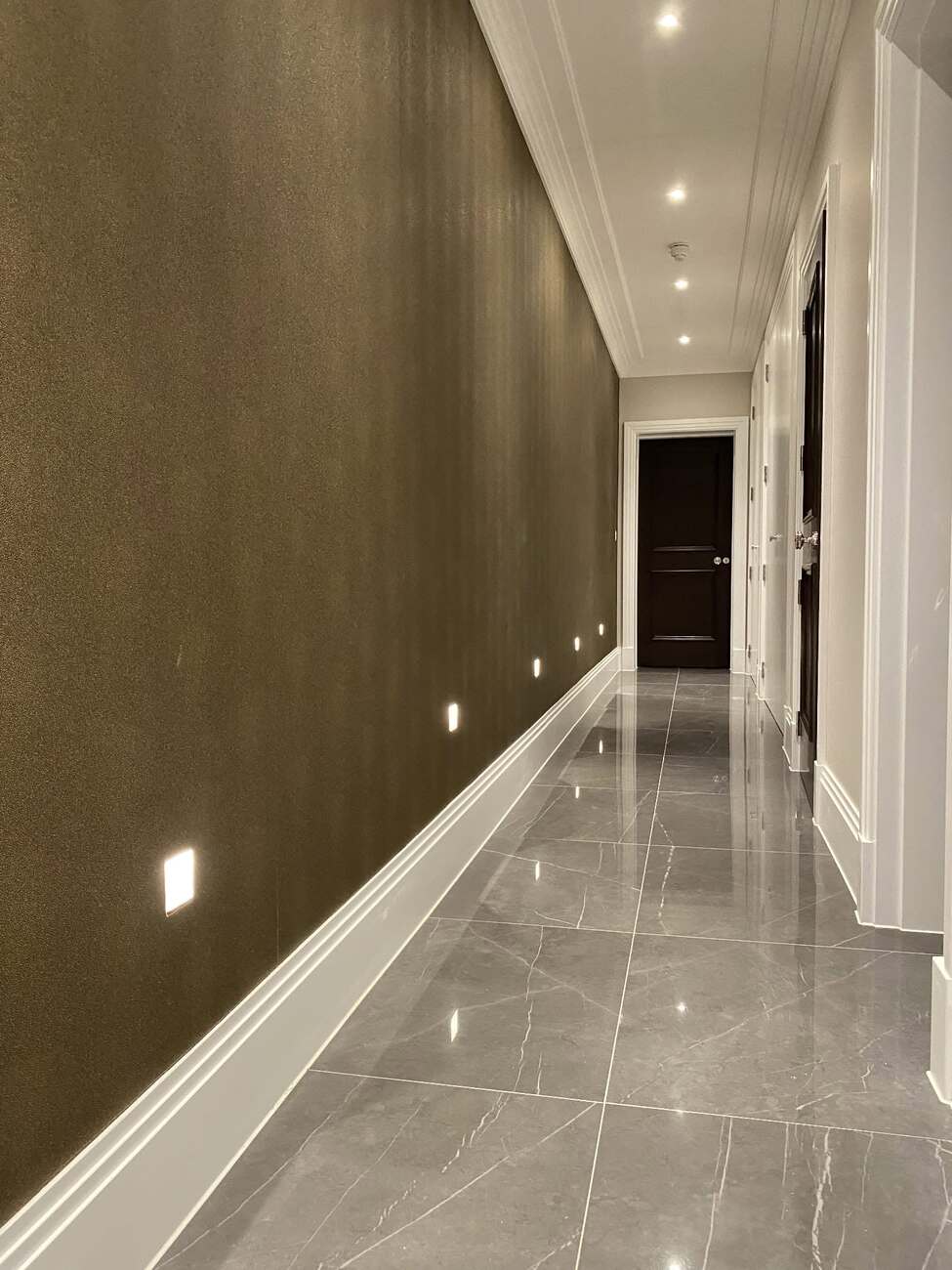 Finished Northwood hallway lighting